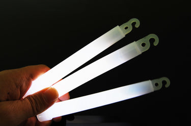 6 inch 15mm White Premium Safety Glow Sticks- 25 Per Package